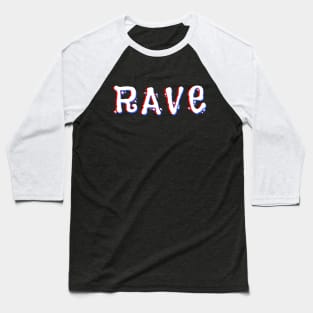 RAVE Glitch Illusion Baseball T-Shirt